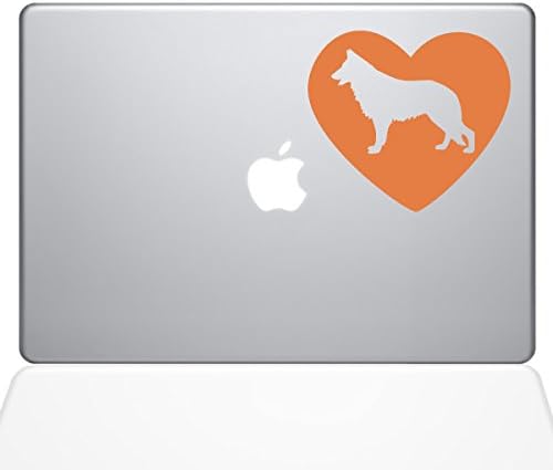 Naljepnica Guru Heart Naljepnica Njemačkog Ovčara Naljepnica Vinil Naljepnica, 12 MacBook, Narandžasta