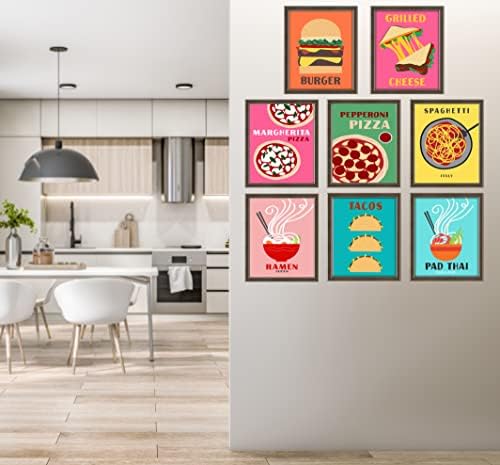 EDUS Preppy Room Decor, Posteri brze hrane za uređenje kuhinje, Preppy Art Prints estetski zidni dekor,