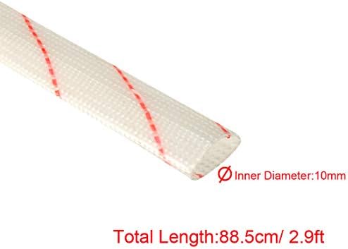 Uxcell Fiberglass toplotni štit 10 mm ID x 2,9ft podesivo PVC silikonska cijev od fiberglasa
