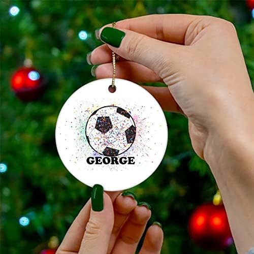 Božićni Ukrasi Za Uspomenu Ball Splash Ink Uzorak Personalizirani Naziv Keramički Ornament Pokloni
