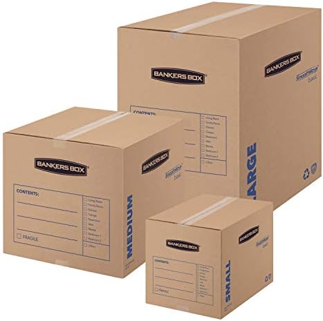 Bankers Box SmoothMove osnovne pokretne kutije, male, 16 x 12 x 12 inča, 15 pakovanje, braon