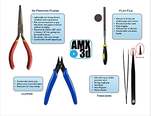 Amx3d Economy 3d printer Tool Kit-svi alati za 3d štampanje & amp; dodatna oprema potrebna za uklanjanje,
