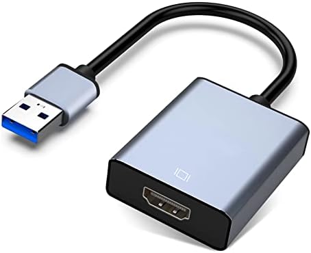 Nobveq USB u HDMI adapter, USB 3.0 / 2.0 u HDMI za više monitora 1080p kompatibilan sa Windows XP / 7/8/10/11