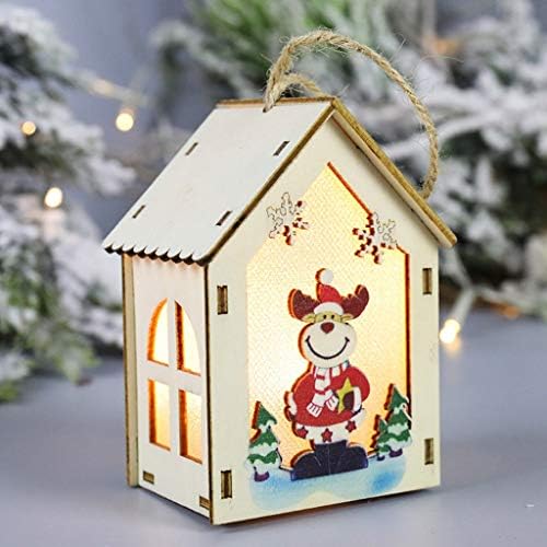 2pc Božić dekoracije noćno svjetlo LED Božić Vjetar fenjer ukrasi personalizirane Mini kuće