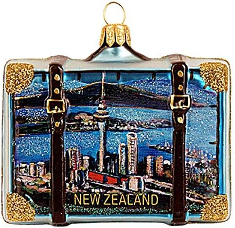 Novi Zeland putni kofer poljski stakleni ukras za jelku proizveden u Poljskoj