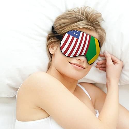 SAD Fiag Jamajčka zastava smiješno spavanje maska ​​za oči Soft Biceofoopka za oči s podesivom noćnom