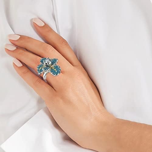 2023 Nova ručno izrađena lavish svjetlucava ženska zabava cvijeće kubični cirkonijski prsten prsten