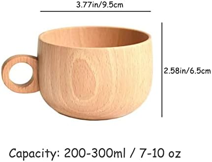JTMYOOTA ručno rađena drvena kašika kašika kašika za kašiku, prijenosni šalica za piće za piće