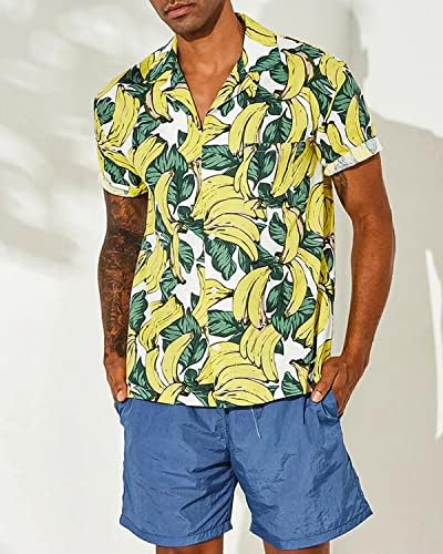 Muške havajske košulje cvjetne majice casual gumb plaže za muškarce
