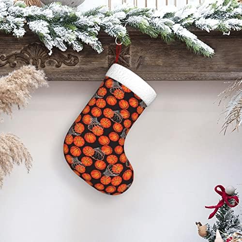 COLEDWARF Cool Cartoon Košarka Božićna čarapa Xmas Holiday ukrasi Kamin Viseći čarapa 18 inča