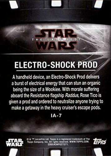 2018 TOPPS Star Wars Posljednji Jedi serija 2 predmeta i artefakti IA-7 Elektro-šok Prod counctible