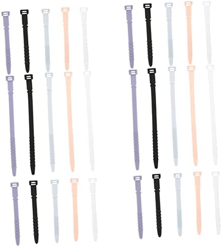 Operilacx 40pcs silikonska kravata silikonska kravata tima Silikagel šarene linije podataka