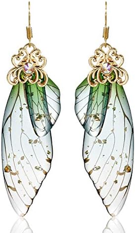 BELLA-Bee Butterfly Wing drop Dangle naušnice pozlaćeni kristalni vještački dijamant za žene djevojke vjenčani