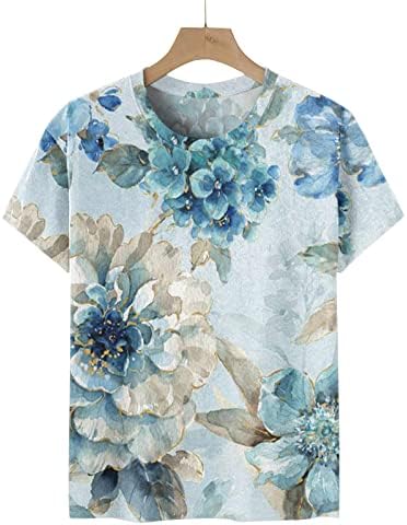 Kratki rukav 2023 odjeća modni Crewneck pamuk grafički Brunch labava majica za žene Tee ljetna