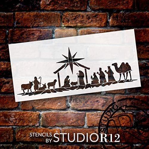 Rođenje Božić scena Stencil by StudioR12 / DIY Bethlehem mudraci Home Decor poklon / zanati & paint wood