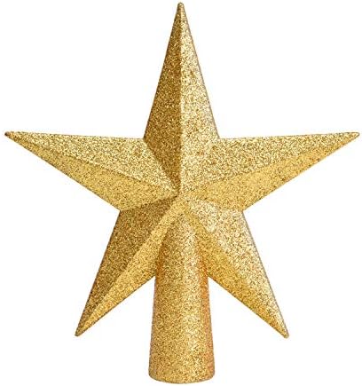 Livder 6 inča božićno drvce Top Crown Glitter zvezdni ukras