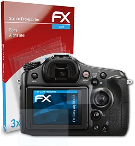 Atfolix Zaštitni film Kompatibilan je sa Sony Alpha A68 zaštitnikom zaslona, ​​ultra-Clear FX zaštitni