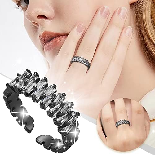 Prstenje za vjenčanje i angažovanje Kvadratni cirkonijski otvor za žene Modni nakit Popularni dodaci