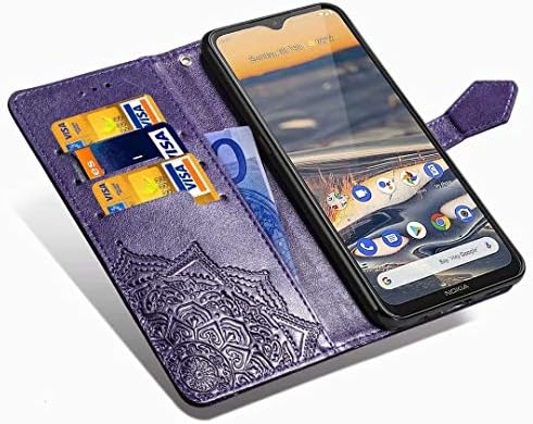 Flipbird Nokia 5.3 novčanik slučaj, cvijet obrazac 3D Bling Premium PU Koža novčanik [kartica / Cash