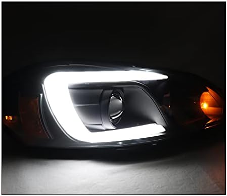 ZMAUTOPARTS LED cijev projektor farovi farovi Crni w / 6 plavi DRL kompatibilan sa Chevy Impala 2006-2013