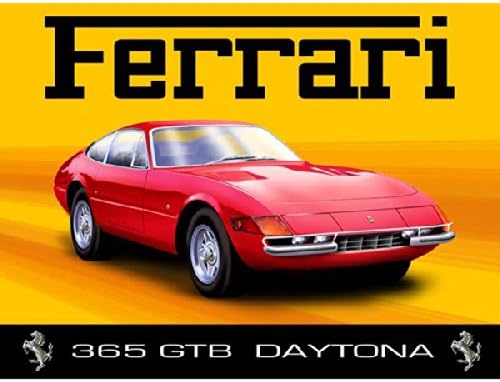Ferrari Daytona metalni znak: Automobili i automobili dekor zid naglasak