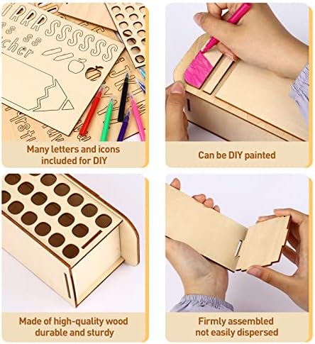 KOYILTD personalizirani Učiteljski drveni držač za olovku, držač za olovku za žene djecu