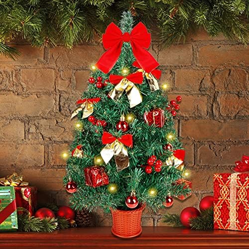 Prsildan 20 u božićnim ukrasima za božićno stablo, DIY Prelit umjetno malo božićno drvce sa 30 LED svjetla,