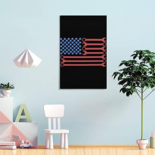 Ključ američka zastava štampana slika zidna Umjetnost moderna umjetnička djela vertikalna viseća