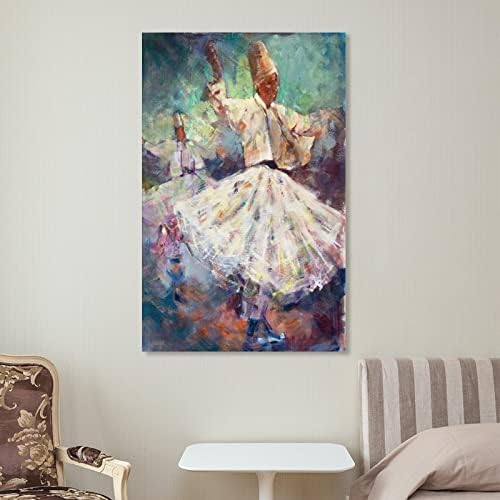 Turski Rumi Sufi ples islamsko ulje slikarstvo Poster dekoracija Doma Poster platno zid Art