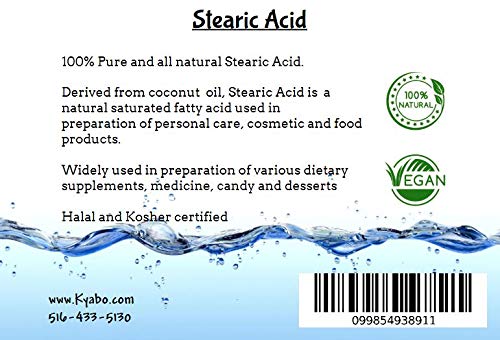 Stearinska kiselina - 3Lbs - čista stearinska kiselina na bazi povrća - Tropple prešana - halal i košer