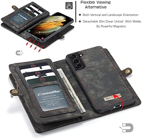 KONKY Caseme novčanik slučaj Magnetic odvojivi odvojivi Telefon Cover torbica Folio izdržljiva