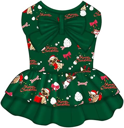 Božićna haljina za male pse, božićna haljina za pse haljina za kućne ljubimce crveni božićni džemper,