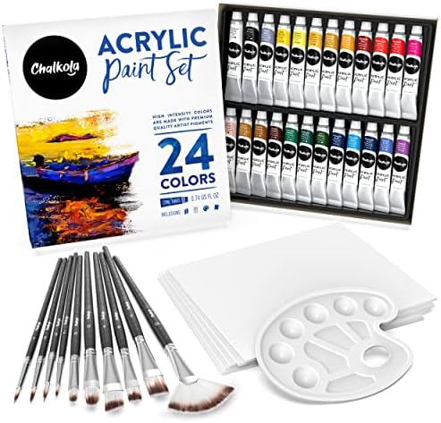 Chalkola akril paint Set za odrasle, djecu & umjetnika - 40 komad akril Painting Supplies Kit, sa