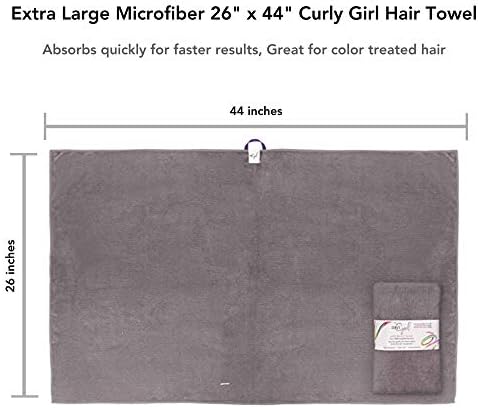 Curly djevojka ekstra veliki ručnik za kosu mikrovlakana za kovrčavu kosu, velika 44 x 26 inča, super upijajući