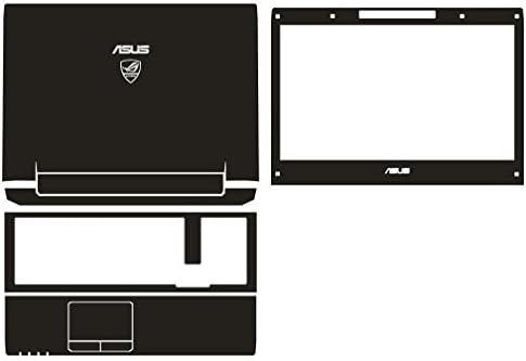 Laptop Crne karbonske vlakne Vinilne naljepnice za kožu Poklopac za zaštitu od ASUS G74 G74SX