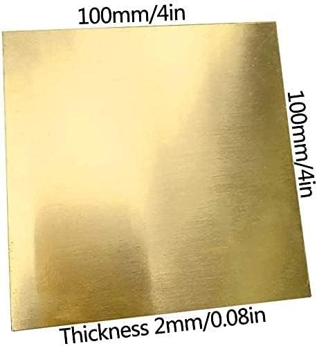 SYZHIWUJIA metalna bakrena folija Mesingani Lim debljine različite specifikacije veličina 4x4 inča za obradu metala