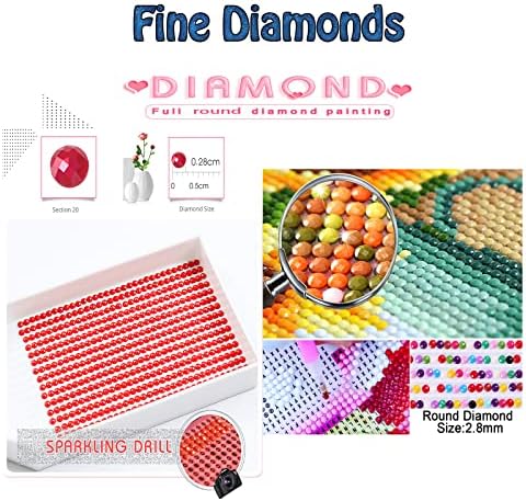 Dijamantni setovi za odrasle, zmaj Diamond Art Kids početnik DIY 5D boja po brojevima, velika