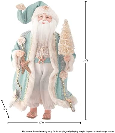 Regency International Božić pod morem Santa Figurine, 18 inča, tkanina