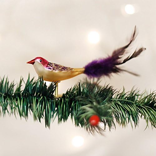 Old World Božić ukrasi: Bird Watcher kolekcija staklo vazduh ukrasi za jelku, Lovebird
