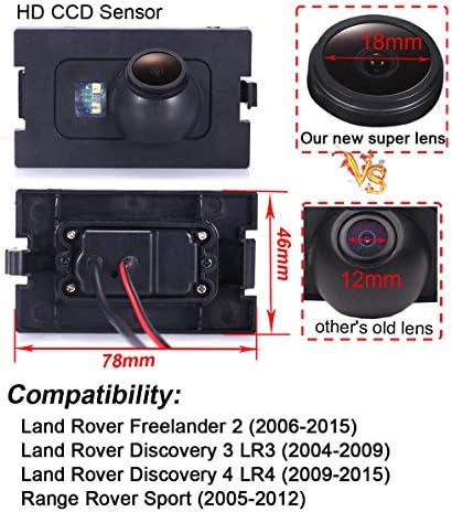 Super HD kamera za vozilo 1280x720 pikseli 1000 TV linije vodootporno vozilo auto stražnji pogled rezervna kamera, 170 ° kamera za vožnju unazad za Land Rover Freelander 2 Discovery 3 LR3 Discovery 4 LR4 Range Rover Sport