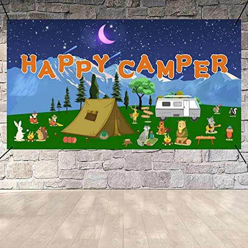 Kamping Themed Party Banner-Camper Adventure Baby Shower Potrepštine Za Rođendanske Zabave Zidni