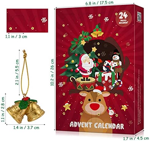Božić odbrojavanje Advent Calendar, 24kom Božić smola ukrasi božićno drvo ukrasi za Božić Holiday Decor