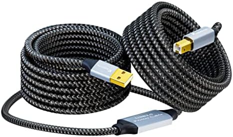 Ruaeda Printer kabel 50 FT, dugi USB kabel za kabel USB 2.0 Tip muško do B muški pisač USB B kabl kompatibilan