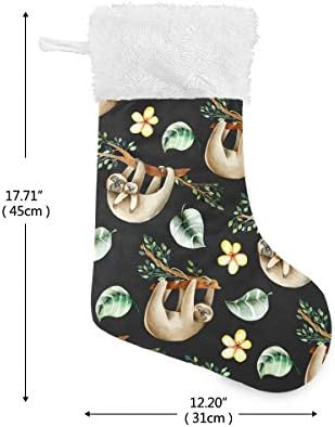 Alaza Božićne čarape Slatke utore koje visi na drveću Klasična personalizirana velika čarapa za obiteljski odmor za zabavu Party Decor 1 paket, 17.7 ''