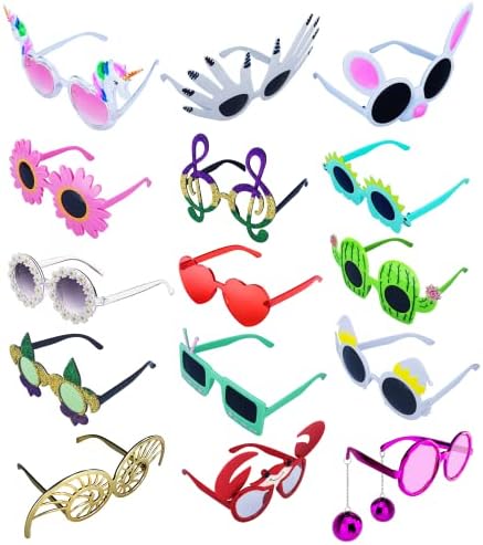 TD.Ives 12 pakovanje smešnih naočara za zabavu, nove zabavne naočare, Cool kostimirane maske za odrasle,