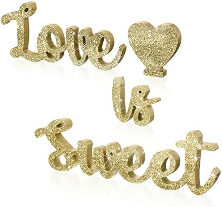 Znak ljubavi Ljubav Je Slatko dekor za desert sto Draga zabava Tabela dekoracije vjenčanje drvo