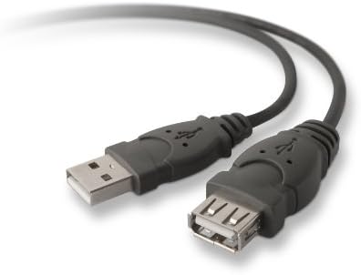 Belkin USB A / A produžni kabel, USB tip-ženski i USB tip-muški, crni