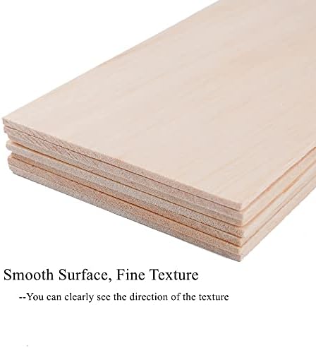 iUoczi 12 pakovanje balsa drvene ploče 1/16x4x6 inča prirodna boja drveta nedovršeno drvo za DIY zanate napravite