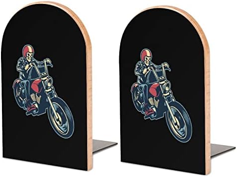 Skull Ride motocikl veliki drveni držači za knjige Moderna dekorativna polica za knjige stoper stol držači polica