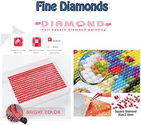 Dijamantni setovi za odrasle, šareni oblak Diamond Art Kids početnik DIY 5D boja po brojevima,